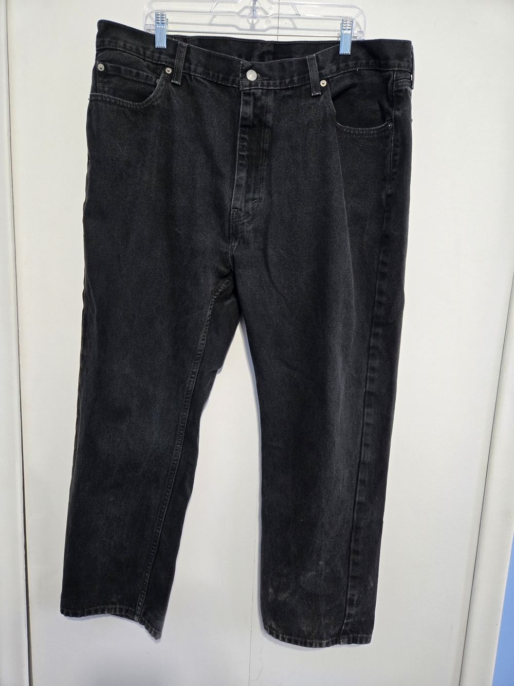 Levi’s 505 Black Jeans Men’s 42x29 Straight Leg Dark Wash Denim Classic Fit